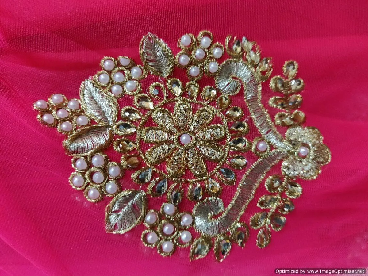 Designer Heavy Embroidered Deep Pink Ready To Wear Lehenga Skirt Only ALC26