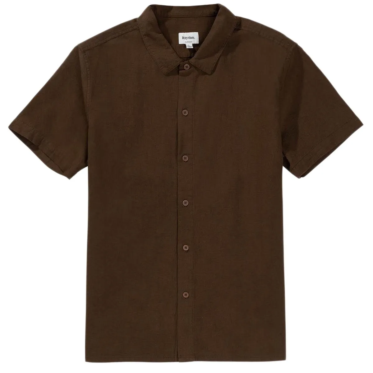Rhythm Classic Linen Shirt - Chocolate