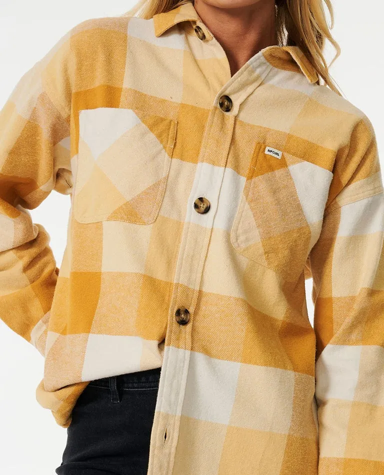 Rip Curl La Isla Flannel L/S Shirt-Gold