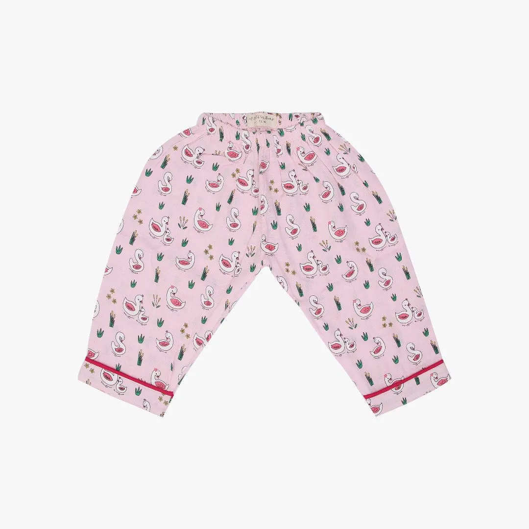 Swan Lake - Muslin Full Sleeve Sleep Suit for babies and kids (Unisex)